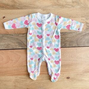 $2 Baby Mode sleeper 0-3m bodysuit onesie hearts